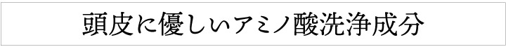 頭皮に優しいアミノ酸洗浄成分